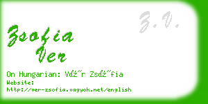 zsofia ver business card